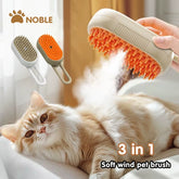 3 in 1 Pet Electric Steam Brush Cat and Dog Cleaning Spray Massage Grooming Comb Retractable Handle Pet Hair Removal Beautybrush