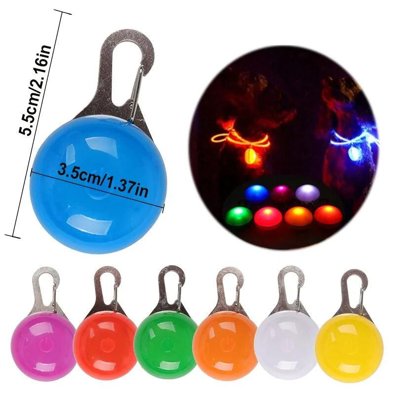 LED Pet Dog Collar for Night Safety, Nylon Leash with Glow-In-The-Dark Feature