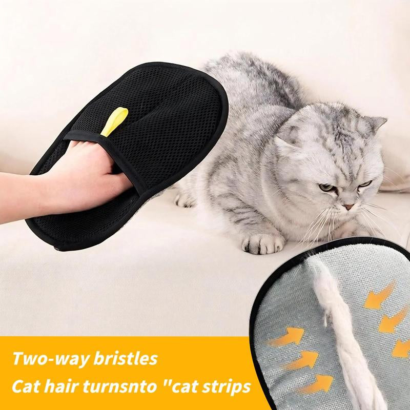 2025 Pet Double Sided Grooming Glove Reusable, Electrostatic Pet Hair Remover Gloves for Dog & Cat, Versatile Grooming Gloves for Washing, Deshedding, Grooming for Couch, Furniture, Carpet, Car Seat