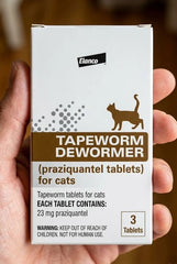 Tapeworm Dewormer (Praziquantel Tablets) for Cats and Kittens 6 Weeks and Older, 3-Count