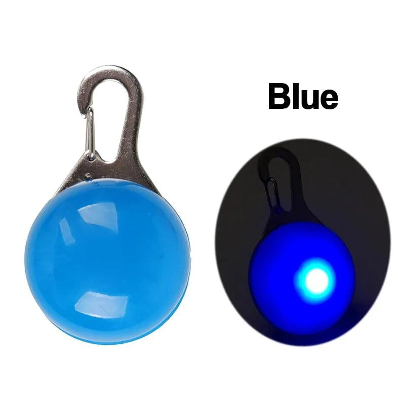 LED Pet Dog Collar for Night Safety, Nylon Leash with Glow-In-The-Dark Feature