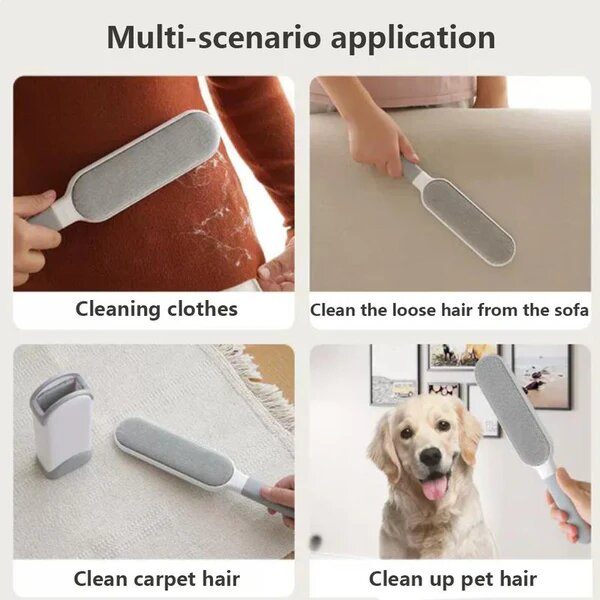 Multi-Functional Electrostatic Lint Brush with Double Sided Design for Furniture & Pet Hair Removal