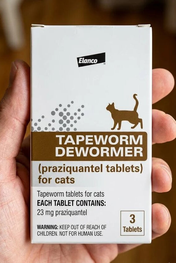 Tapeworm Dewormer (Praziquantel Tablets) for Cats and Kittens 6 Weeks and Older, 3-Count